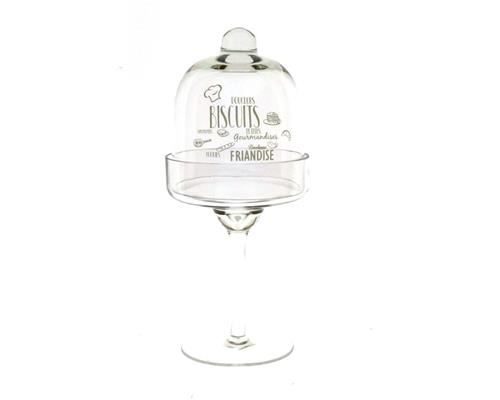 Glass Biscuits W/dome Ø11x26cm - Decoratiemateriaal (h%)