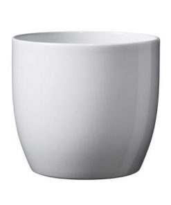 Pot basel keramiek ø14xh13cm glanzend wit