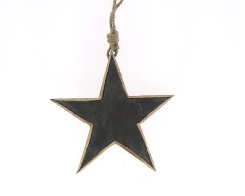 Star Wood Hang 20cm Cement - Decoratiemateriaal (h%)