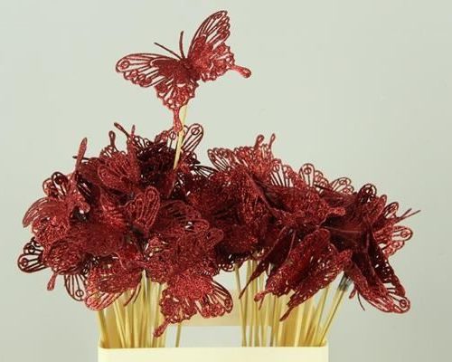 Stick butterfly open gl. red - Stick butterfly open gl. red