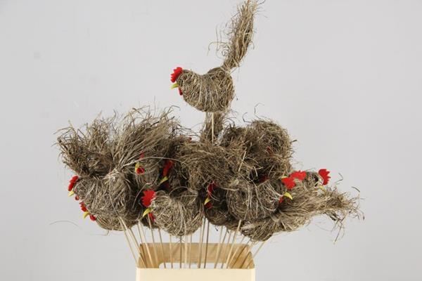 Stick Chicken Straw 17cm - Decoratiemateriaal (h%) 1 Stick Chicken Straw 17cm - Decoratiemateriaal (h%)