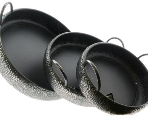 Bowl Mtl S/3 Ø48x16cm Bluegol - Decoratiemateriaal (h%)