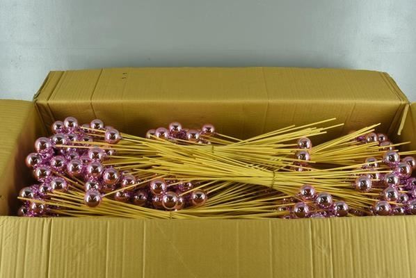 Stick Ball C. Ø4 Pink Shiny - Decoratiemateriaal (h%)