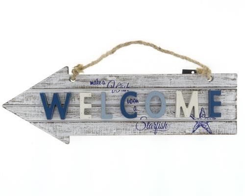 Wall Hanger Mdf Arrow Welcome - Decoratiemateriaal (h%)