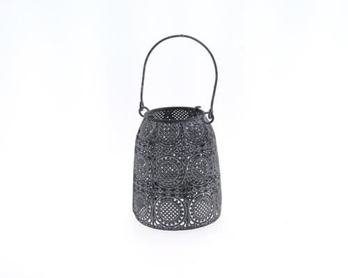 Lantern Mtl Ø11xh14 Ant.grey - Decoratiemateriaal (h%)