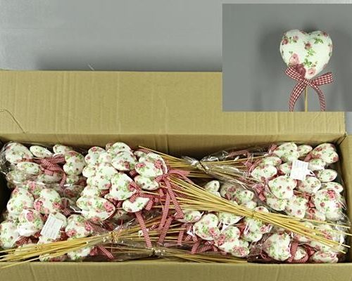 Stick Heart Romantic+ribbon - Decoratiemateriaal (h%)