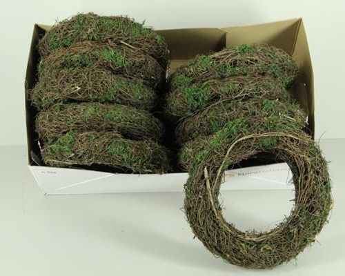 Wreath Salim 25cm Natural+moss - Krans h%