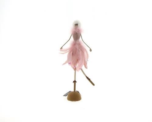 Fig. Pink Feather Angel 46cm - Decoratiemateriaal (h%)