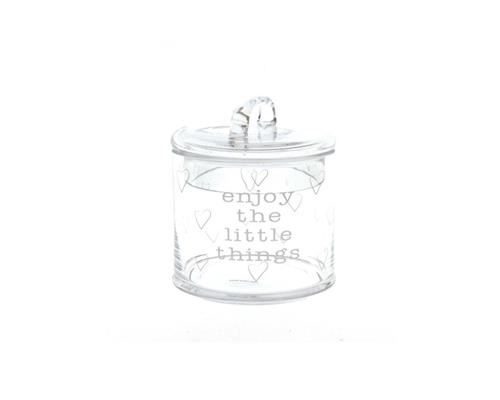 Glass Storage Enjoy Ø10x14cm - Decoratiemateriaal (h%)