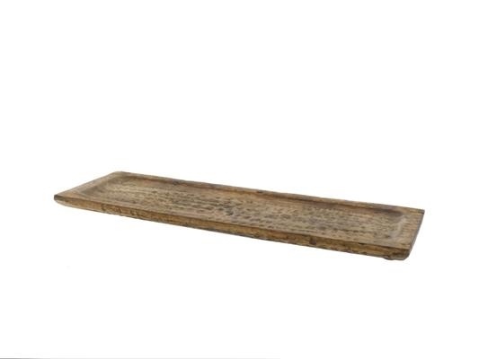 Tray Wood 46x14cm Natural - Decoratiemateriaal (h%) 1 Tray Wood 46x14cm Natural - Decoratiemateriaal (h%)