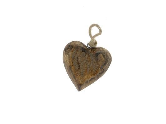 Heart Wood Hang 12cm Natural - Decoratiemateriaal (h%) 1 Heart Wood Hang 12cm Natural - Decoratiemateriaal (h%)
