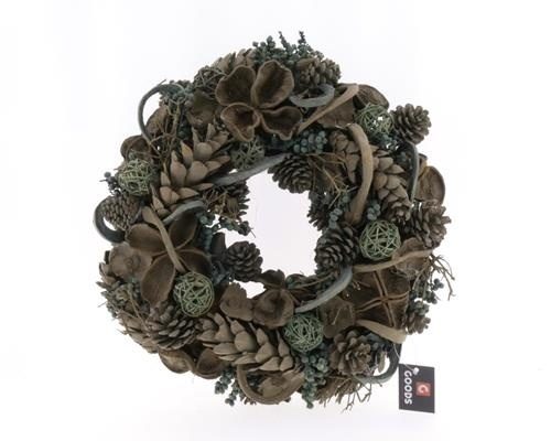 Wreath In 38cm Green 45374 - Decoratiemateriaal (h%)