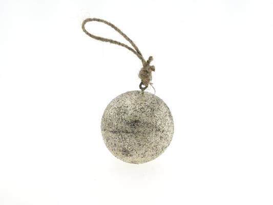 Ball Wood Hang Ø10cm Platinum - Decoratiemateriaal (h%) 1 Ball Wood Hang Ø10cm Platinum - Decoratiemateriaal (h%)