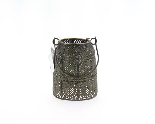 Lantern Mtl Ø13xh18 Ant.gold - Decoratiemateriaal (h%)