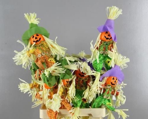 Stick H Pumpkin Scarecrow Gr/p - Decoratiemateriaal (h%)