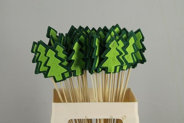 Stick tree felt 9cm grn/grn - Stick tree felt 9cm grn/grn 1 Stick tree felt 9cm grn/grn - Stick tree felt 9cm grn/grn