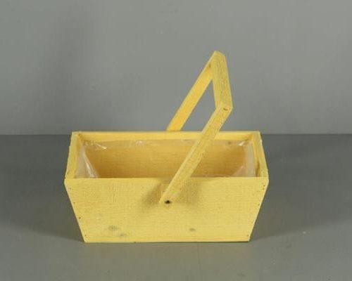 Planter Wood&hdl 14x27x10 Orng - Decoratiemateriaal (h%)