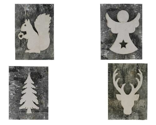 Board Wood/bark 27x34 Nat. Mix - Decoratiemateriaal (h%)