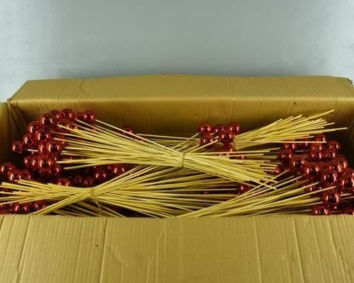 Stick Ball C. Ø6 Red Shiny - Decoratiemateriaal (h%)