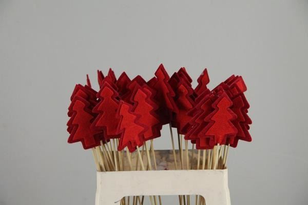 Stick tree felt 9cm red/d.red - Stick tree felt 9cm red/d.red 1 Stick tree felt 9cm red/d.red - Stick tree felt 9cm red/d.red