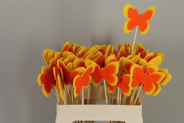Stick butterfly felt yellow/or - Stick butterfly felt yellow/or 1 Stick butterfly felt yellow/or - Stick butterfly felt yellow/or