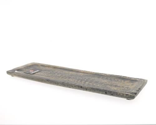 Tray Wood 46x14cm Grey - Decoratiemateriaal (h%)
