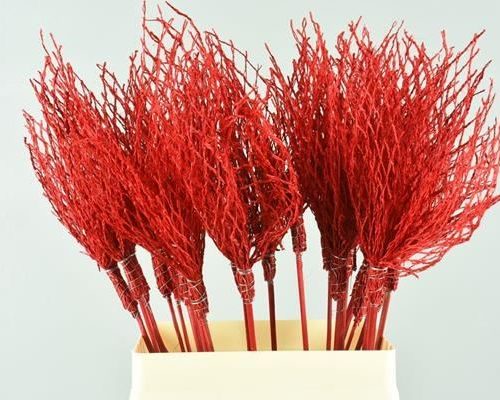 Stick Jute Net Red - Decoratiemateriaal (h%)