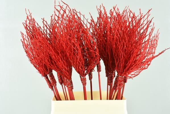Stick Jute Net Red - Decoratiemateriaal (h%)