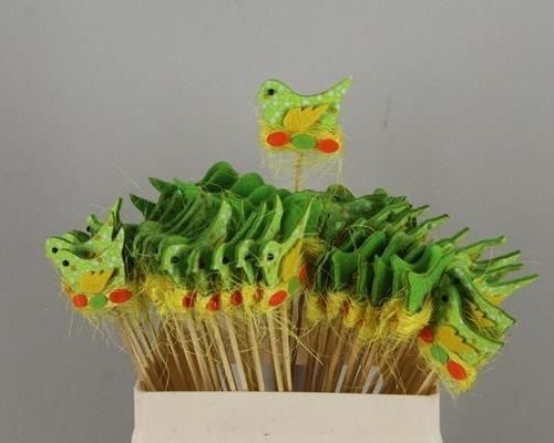 Stick Bird Felt-nest Green - Decoratiemateriaal (h%)