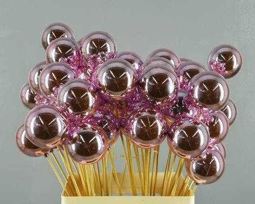 Stick Ball C. Ø6 Pink Shiny - Decoratiemateriaal (h%)
