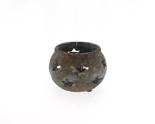 Tealight Conc/star Ø14x10 Rust - Decoratiemateriaal (h%)