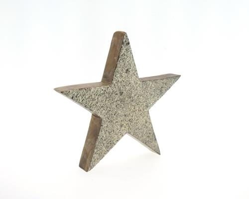 Star Wood Stand 25cm Platinum - Decoratiemateriaal (h%)