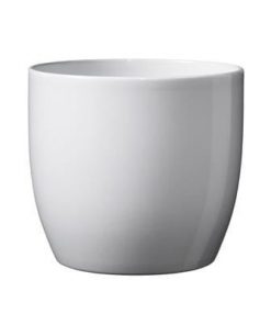 Pot basel keramiek ø13xh12cm glanzend wit