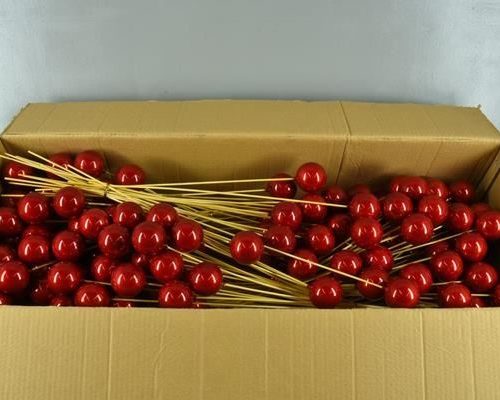 Stick Ball C. Ø6 Red Pearl - Decoratiemateriaal (h%)