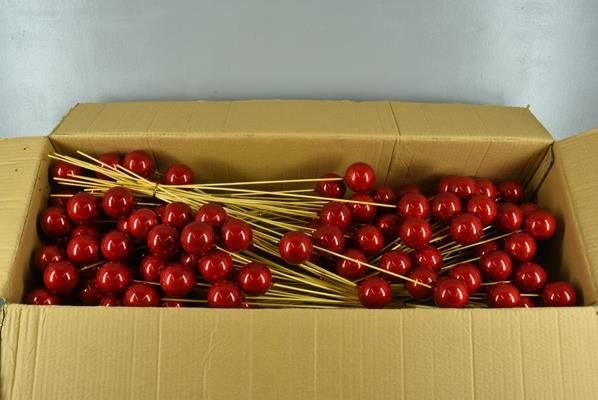 Stick Ball C. Ø6 Red Pearl - Decoratiemateriaal (h%) 1 Stick Ball C. Ø6 Red Pearl - Decoratiemateriaal (h%)