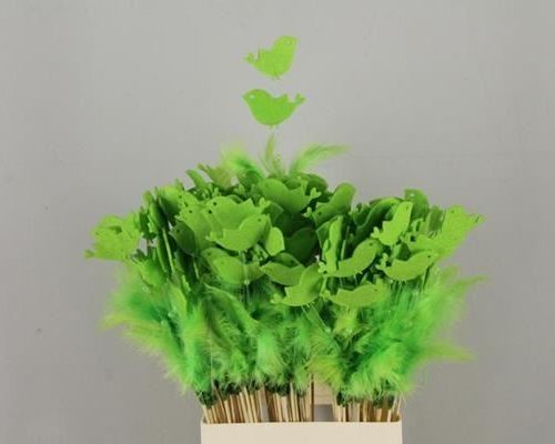 Stick feather+prl+bird green - Stick feather+prl+bird green