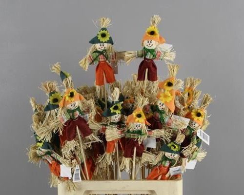 Stick H Scarecrow Orange/red - Decoratiemateriaal (h%)