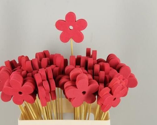 Stick flower foam red - Stick flower foam red