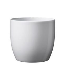 Pot basel keramiek ø10xh8cm glanzend wit