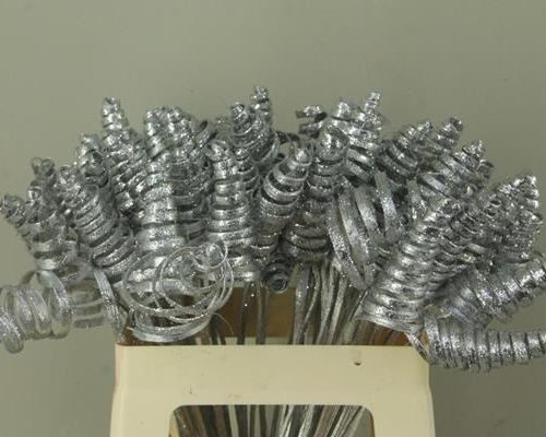 Stem Cane Cone Silver +glitte - Stick cane cone silver +glitte