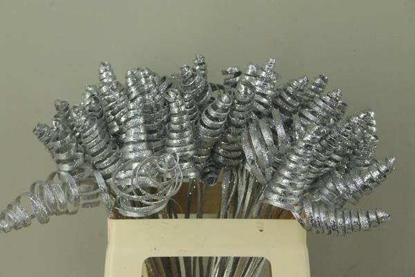 Stem Cane Cone Silver +glitte - Stick cane cone silver +glitte 1 Stem Cane Cone Silver +glitte - Stick cane cone silver +glitte