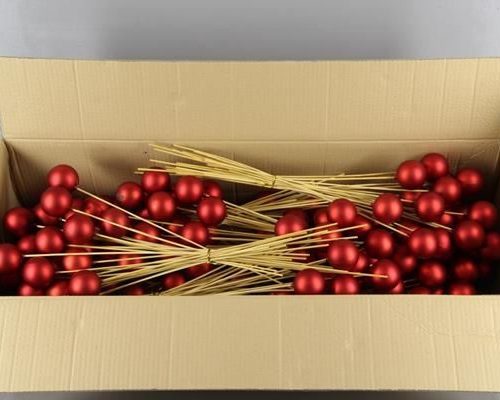 Stick Ball C. Ø6 Red Matt - Decoratiemateriaal (h%)