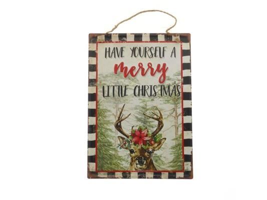 Wall Hanger Mtl X-mas Deer - Decoratiemateriaal (h%) 1 Wall Hanger Mtl X-mas Deer - Decoratiemateriaal (h%)