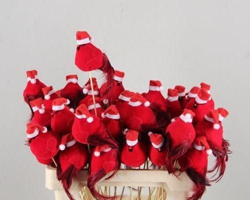 Stick Cardinal15x5x8cm Red - Decoratiemateriaal (h%)