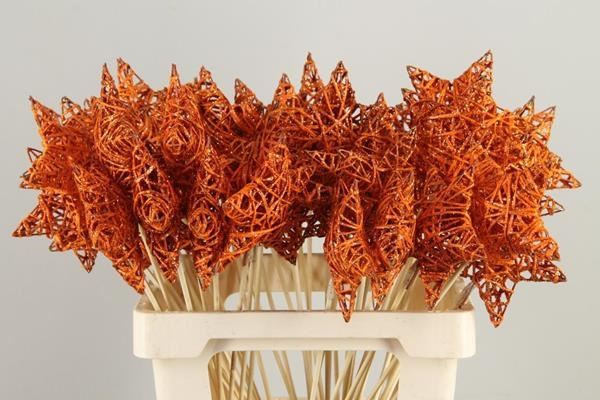 Stick Star Wire 12cm Orange+gl - Stick star wire 12cm copper+gl 1 Stick Star Wire 12cm Orange+gl - Stick star wire 12cm copper+gl