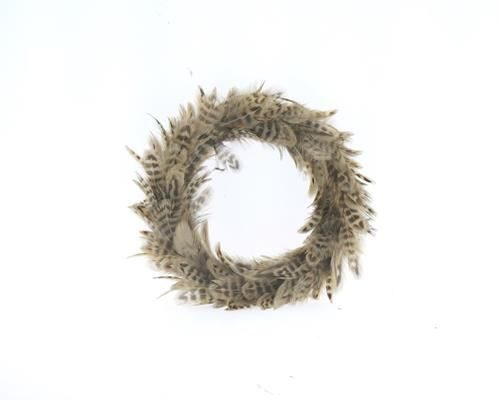 Wreath Feather Ø20cm 55601 - Decoratiemateriaal (h%)