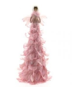 Fig. Pink Feather Angel 68cm - Decoratiemateriaal (h%)