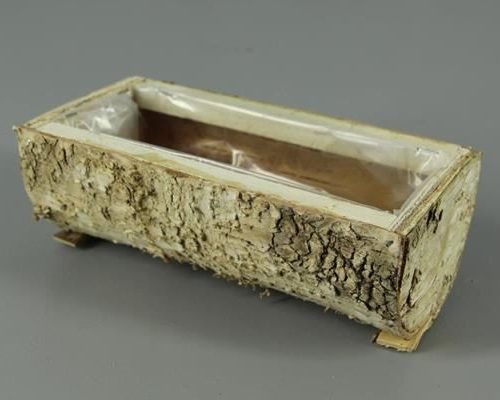Planter Birch Bark Boat Model - Decoratiemateriaal (h%)