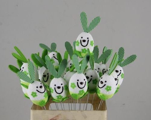 Stick Easter Rabbit Green - Decoratiemateriaal (h%)