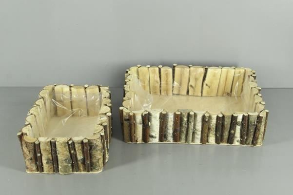 Planter Birch S/2 31x41/23x33 - Decoratiemateriaal (h%) 1 Planter Birch S/2 31x41/23x33 - Decoratiemateriaal (h%)